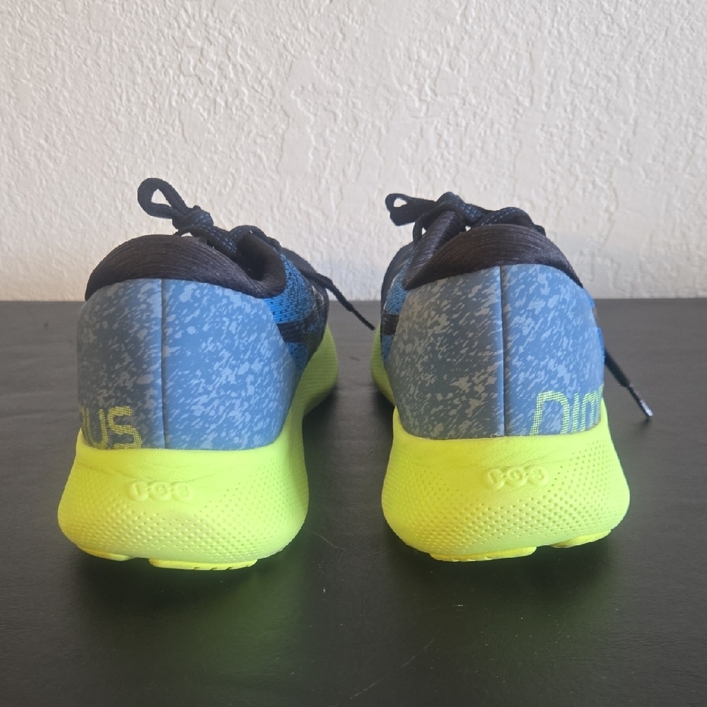 Asics Men's Blue Black and Neon Yellow Athletic Shoes - Picture 5 of 12